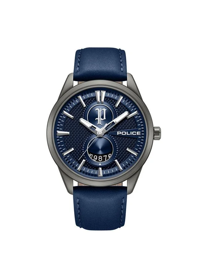 بوليس Styleshift Blue Dial Genuine Leather Strap Analog Watch for Men, 43mm